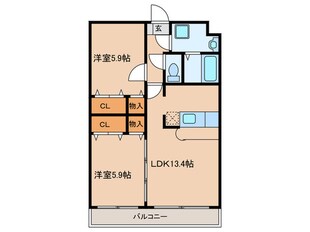 ヴィラ－ジュⅢの物件間取画像